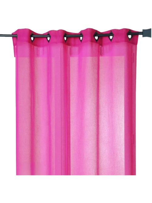 Voilage rose grande largeur - Kiabi