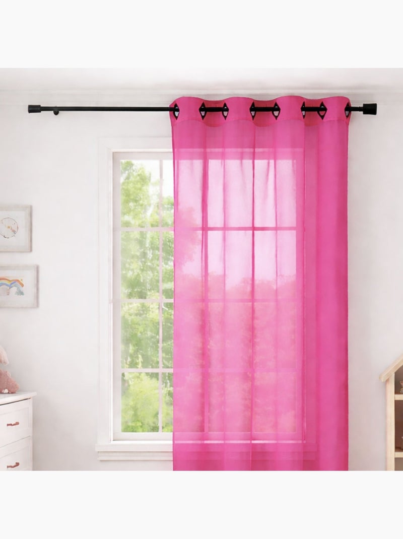 Voilage rose grande largeur Rose fushia - Kiabi