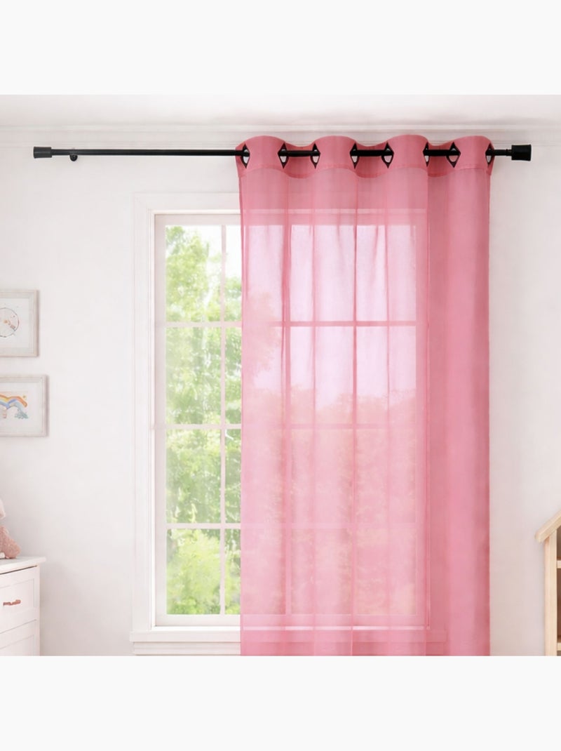 Voilage rose grande largeur Rose pastel - Kiabi