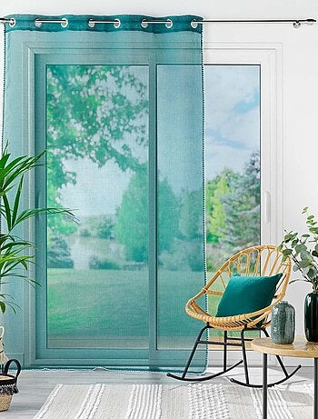 Voilage sablé à finition brodée