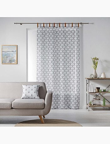 Voilage sable a oeillets art déco chic