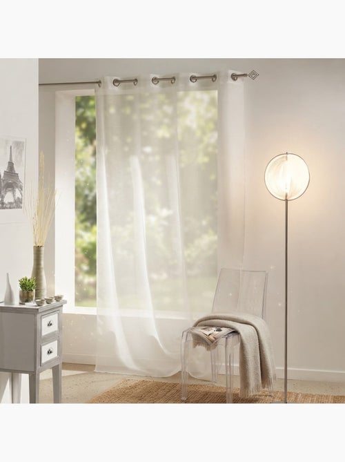 Voilage sable a oeillets lissea - Kiabi Voilage sable a oeillets lissea - Kiabi