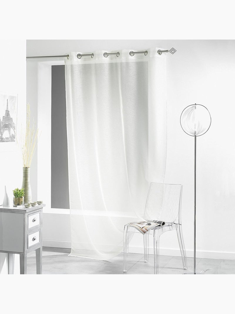 Voilage sable a oeillets lissea Beige - Kiabi