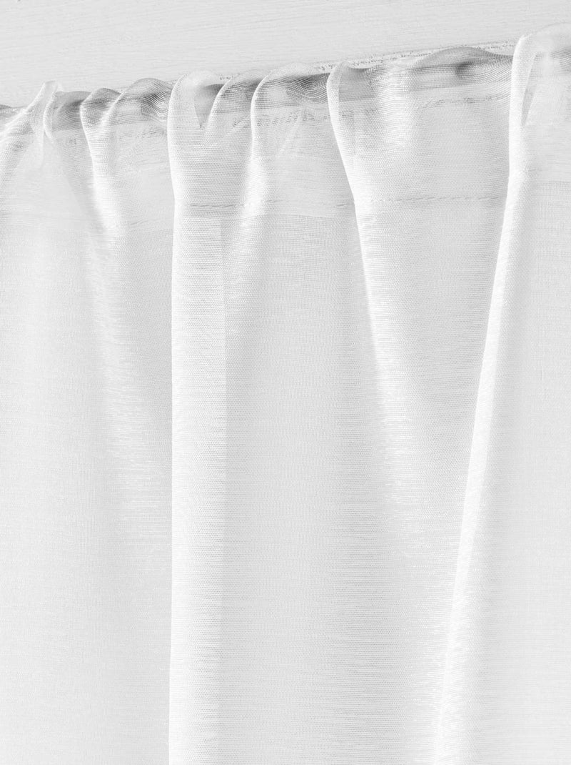Voilage sablé à passe-tringle Blanc - Kiabi