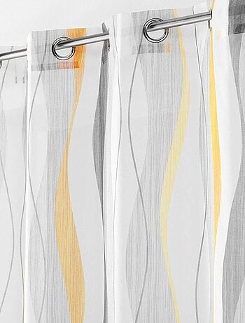 Voilage sablé à rayures ondulées
