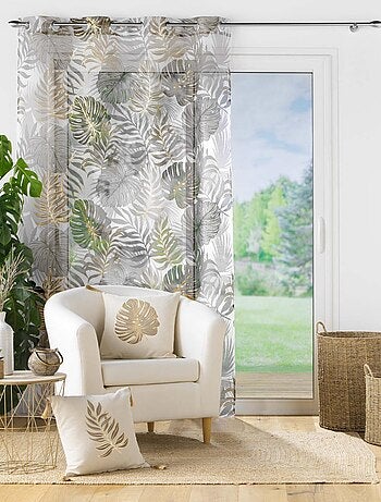 Voilage sablé au style nature dorée