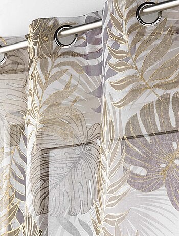 Voilage sablé au style nature dorée