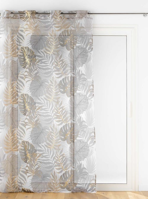 Voilage sablé au style nature dorée - Kiabi