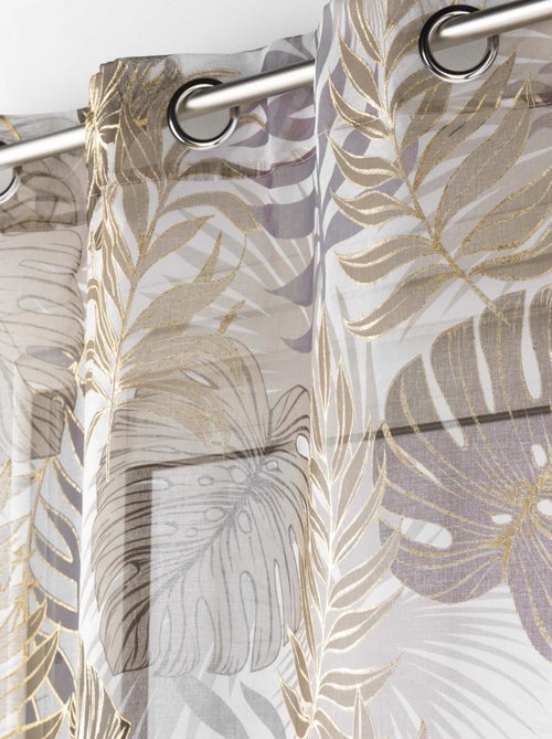 Voilage sablé au style nature dorée - Kiabi