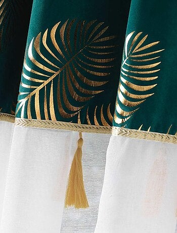 Voilage sablé au top en velours