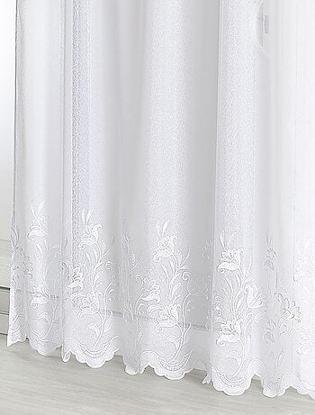 Voilage sablé base brodée