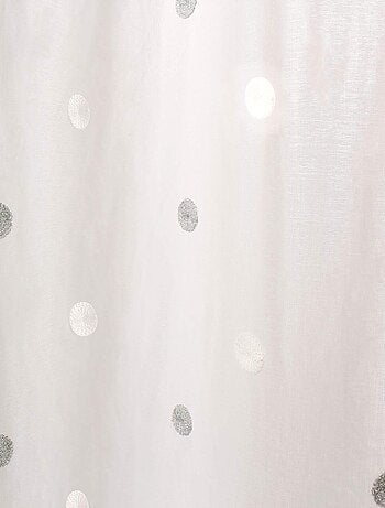 Voilage sablé brodé "Pois colorés