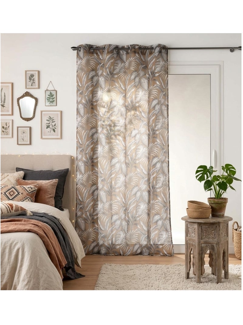 Voilage sable collection cabana Camel - Kiabi