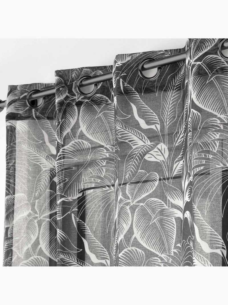 Voilage sable Collection Cabana Noir - Kiabi