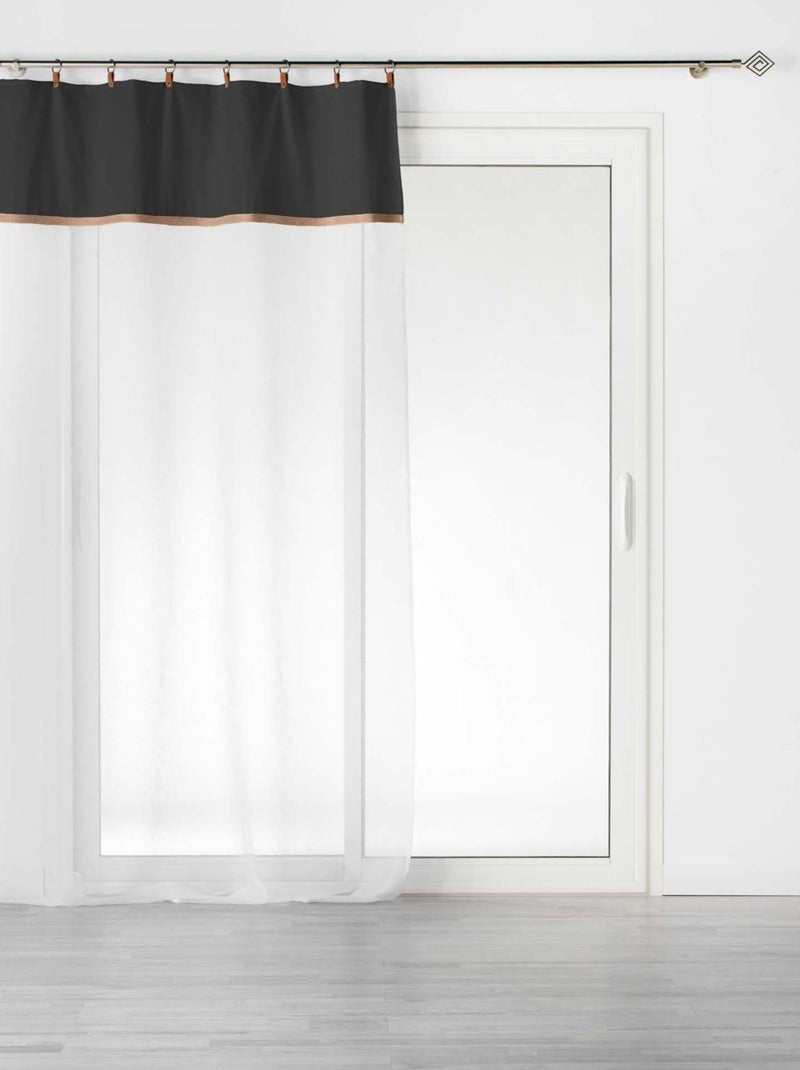 Voilage sablé esprit loft Noir - Kiabi