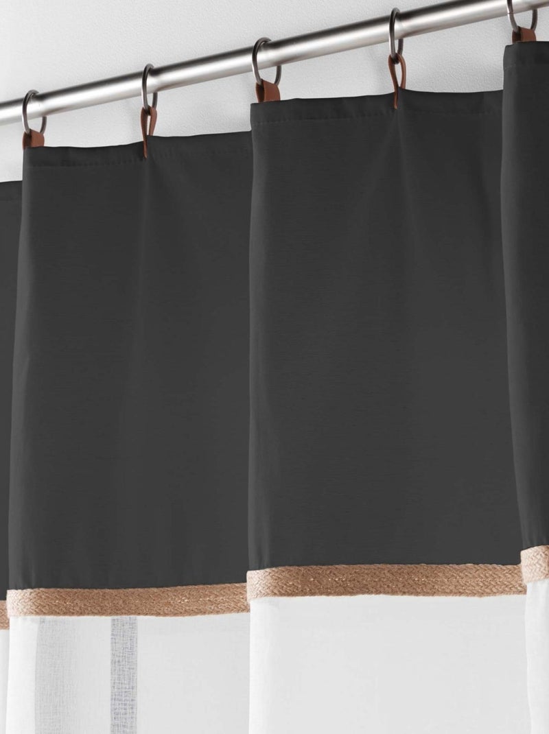 Voilage sablé esprit loft Noir - Kiabi