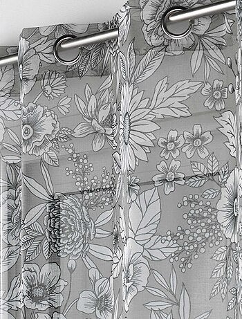 Voilage sablé et fleuri