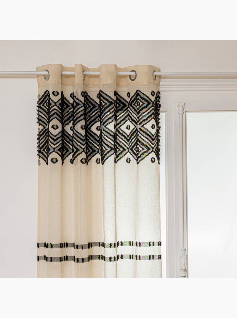 Voilage "sama" beige 140x240cm Lin - Kiabi