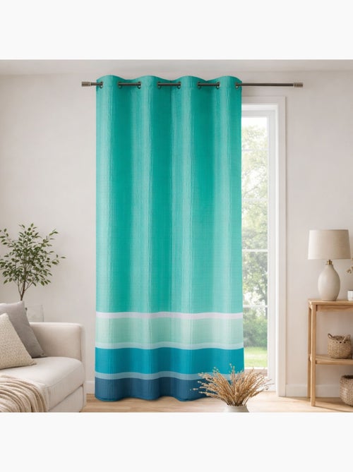 Voilage satiné rayures horizontales - Kiabi