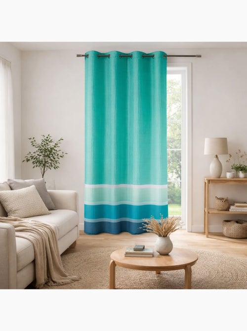 Voilage satiné rayures horizontales - Kiabi