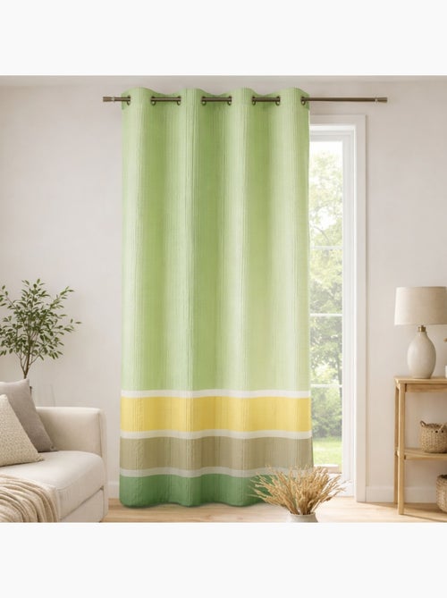 Voilage satiné rayures horizontales - Kiabi