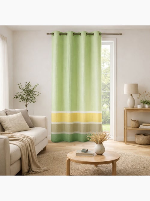 Voilage satiné rayures horizontales - Kiabi