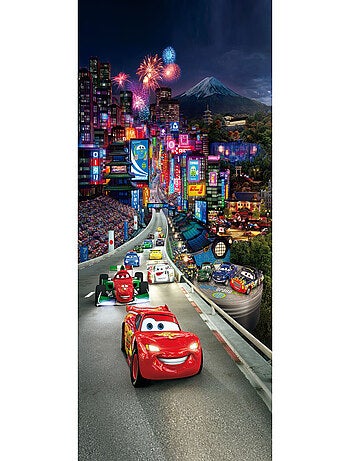 Voilage taille L Cars Flash Mc Queen la parade de Disney 140CM X 245CM