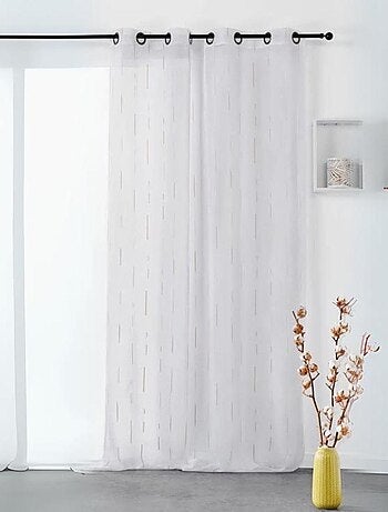 Voilage tamisant à bâtonnets jacquard