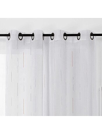 Voilage tamisant à bâtonnets jacquard