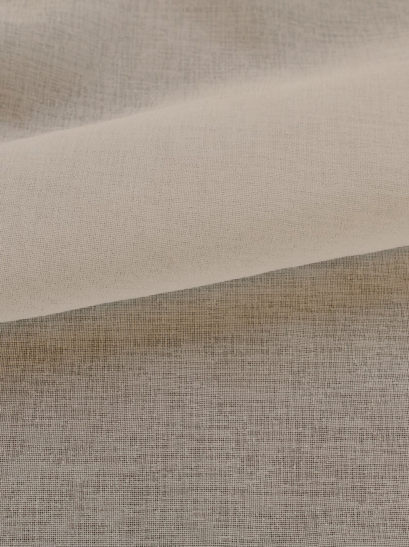 Voilage tamisant à galon fronceur Beige clair - Kiabi