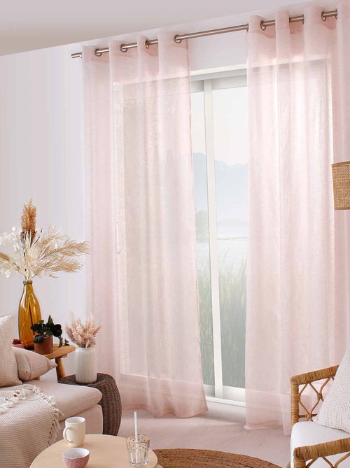 Voilage tamisant à l'aspect lin - Kiabi