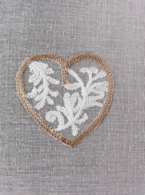 Voilage tamisant à motifs brodés - Kiabi