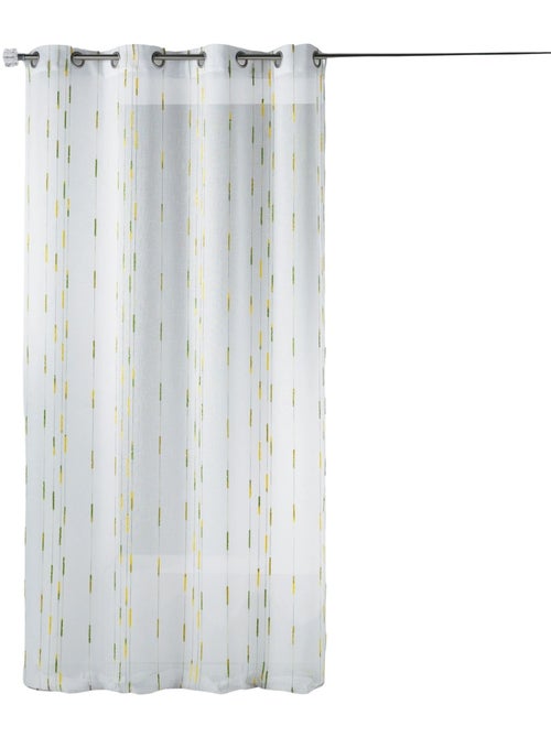 Voilage tamisant à motifs discrets de rayures - Kiabi Voilage tamisant à motifs discrets de rayures - Kiabi