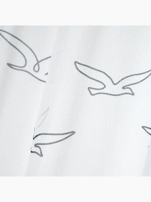 Voilage tamisant à œillets motif oiseaux - Kiabi