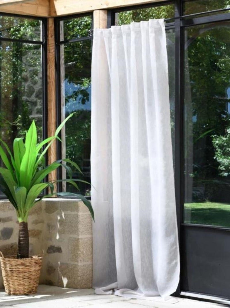 Voilage tamisant à pattes cachées Beige - Kiabi