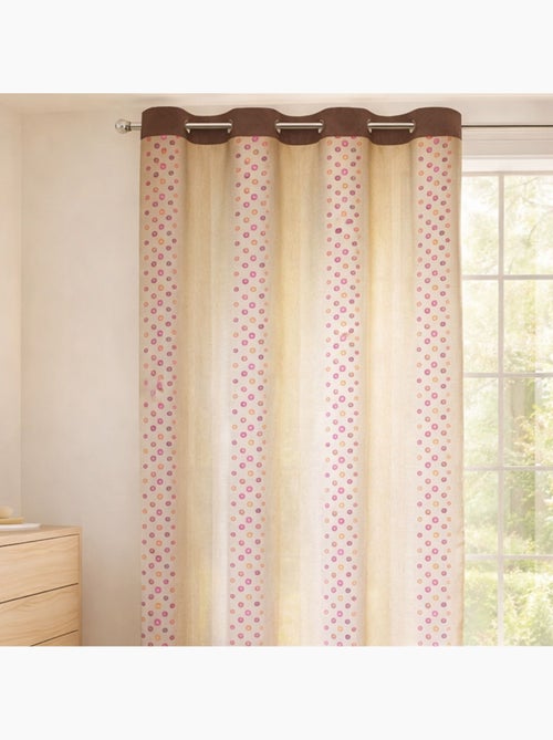 Voilage tamisant à pois et rayures - Kiabi