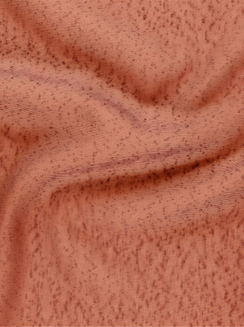Voilage  tamisant à relief Terracotta - Kiabi