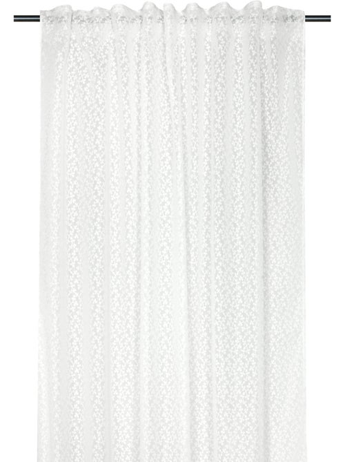 Voilage tamisant à ruflette et motif floral - Kiabi Voilage tamisant à ruflette et motif floral - Kiabi