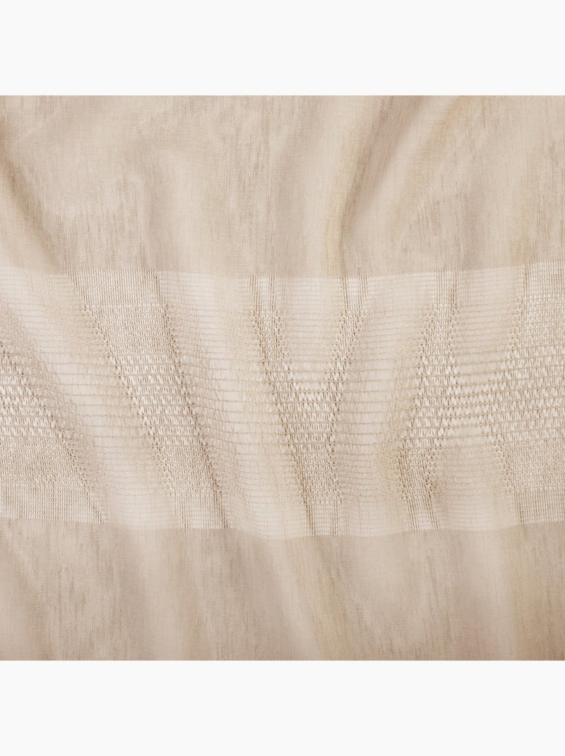 Voilage tamisant ajouré à esprit macramé Beige - Kiabi