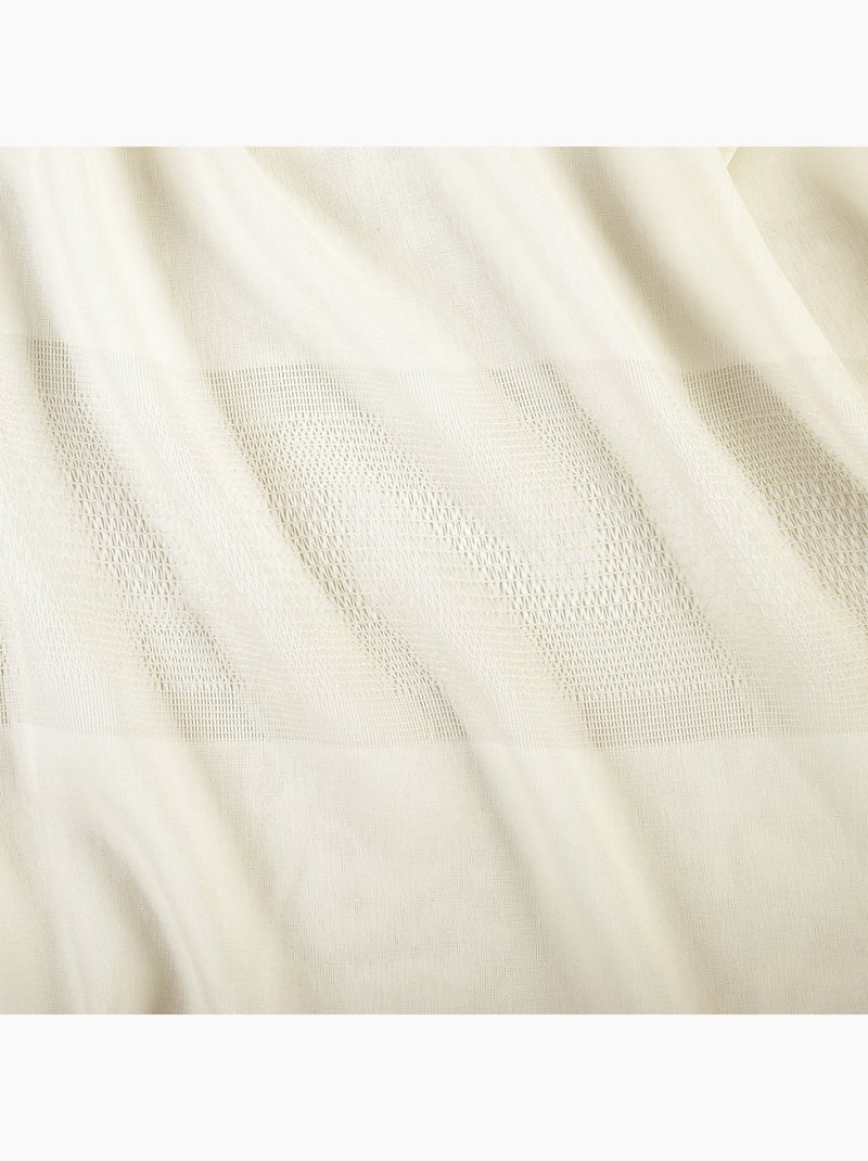 Voilage tamisant ajouré à esprit macramé Blanc cassé - Kiabi