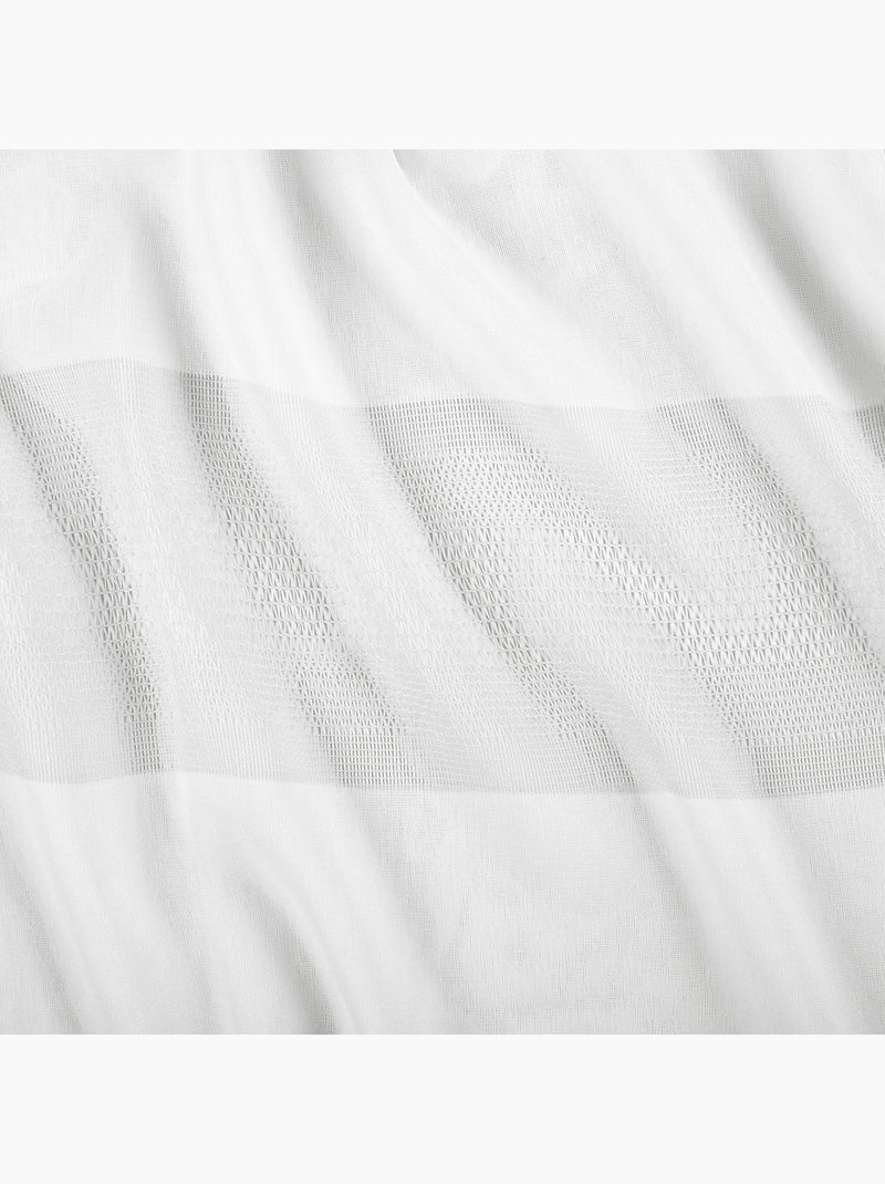 Voilage tamisant ajouré à esprit macramé Blanc - Kiabi