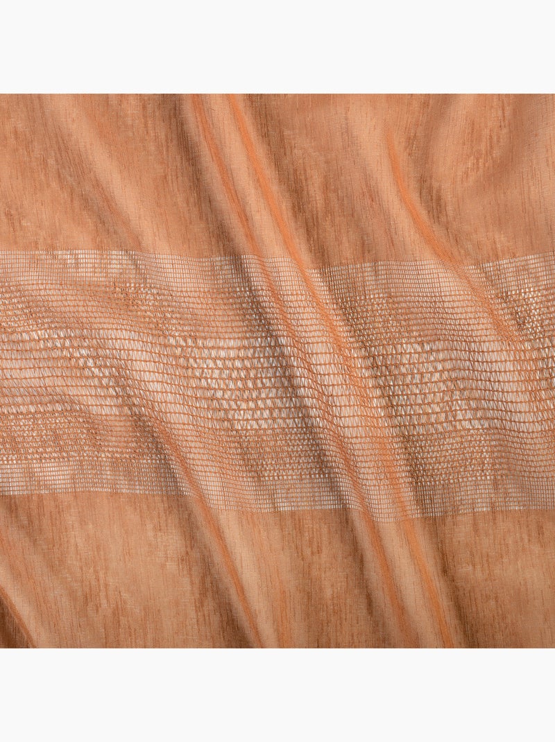 Voilage tamisant ajouré à esprit macramé Orange - Kiabi