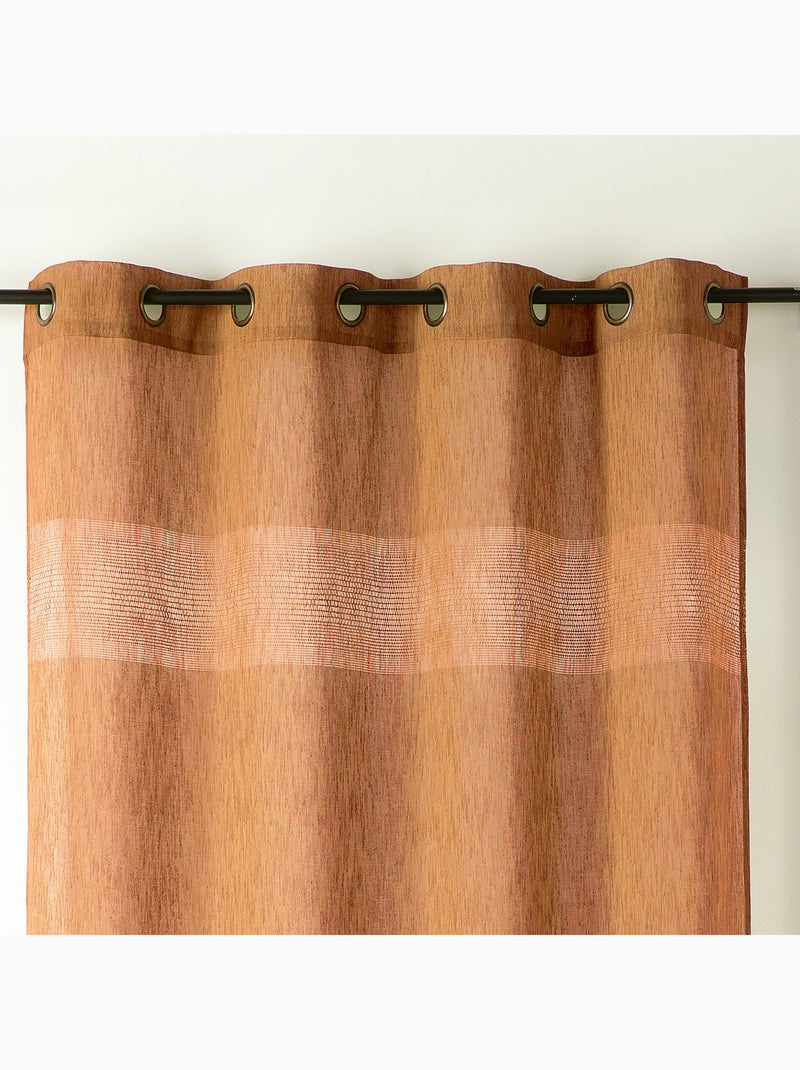 Voilage tamisant ajouré à esprit macramé Orange - Kiabi