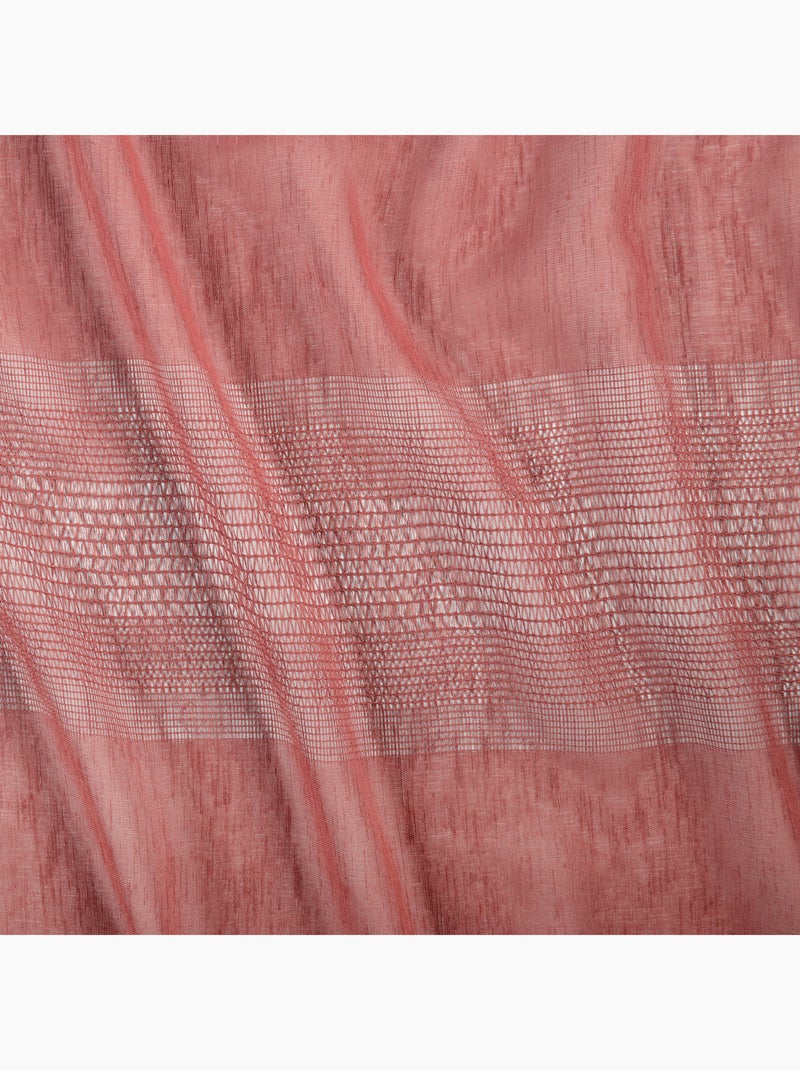 Voilage tamisant ajouré à esprit macramé Rouge - Kiabi