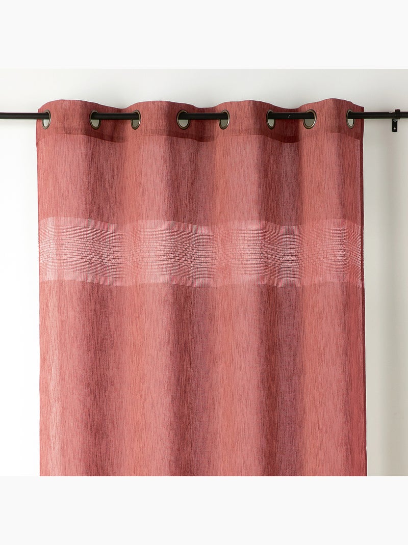 Voilage tamisant ajouré à esprit macramé Rouge - Kiabi