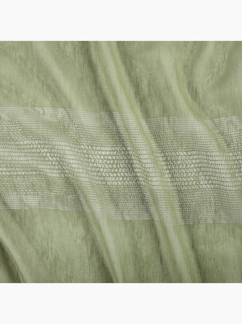 Voilage tamisant ajouré à esprit macramé Vert - Kiabi