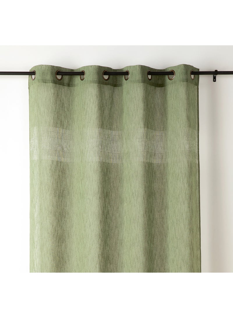 Voilage tamisant ajouré à esprit macramé Vert - Kiabi