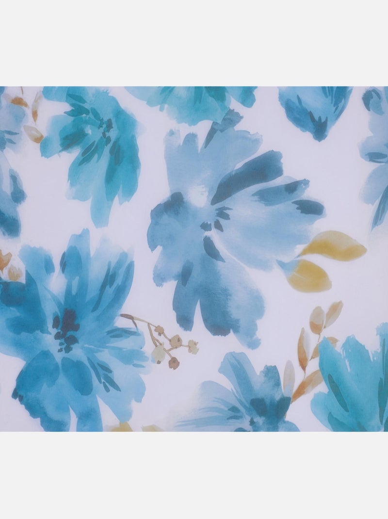 Voilage tamisant "aquarelle" Bleu - Kiabi