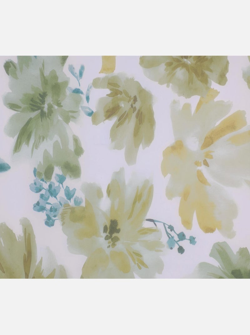 Voilage tamisant "aquarelle" Vert - Kiabi