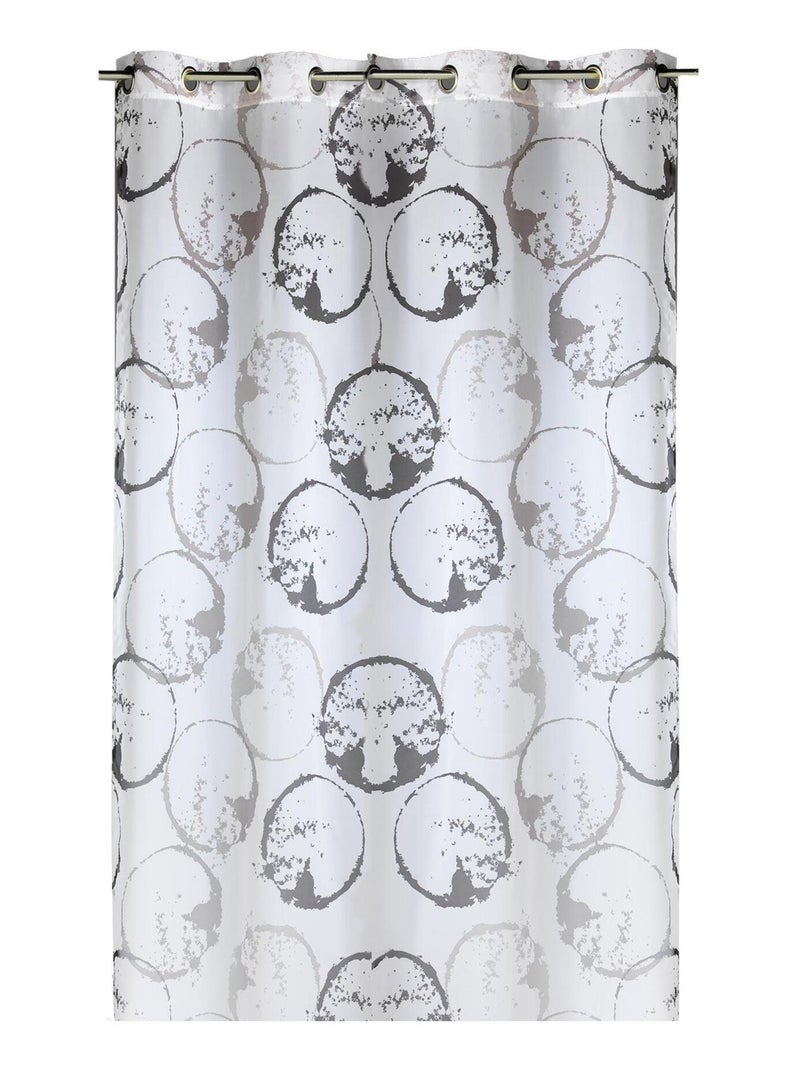 Voilage tamisant au style artistique Taupe - Kiabi
